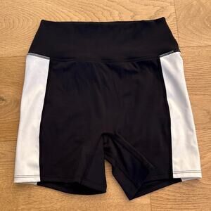L * Space - Uppercut Bike Shorts in Black & White